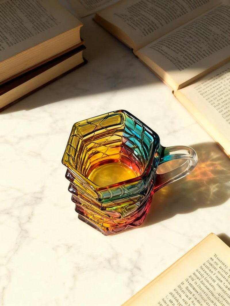 Literature Lover Gift | Ceramic Mug | Creative 3D Painting Book Design | Stacked Style | Unique Coffee Cup | Home Decor