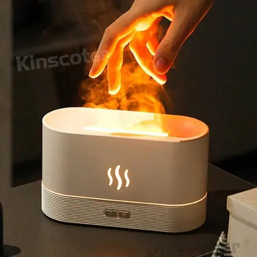 Aroma Diffuser Air Humidifier Ultrasonic Cool Mist Maker Fogger Led Essential Oil Flame Lamp Difusor